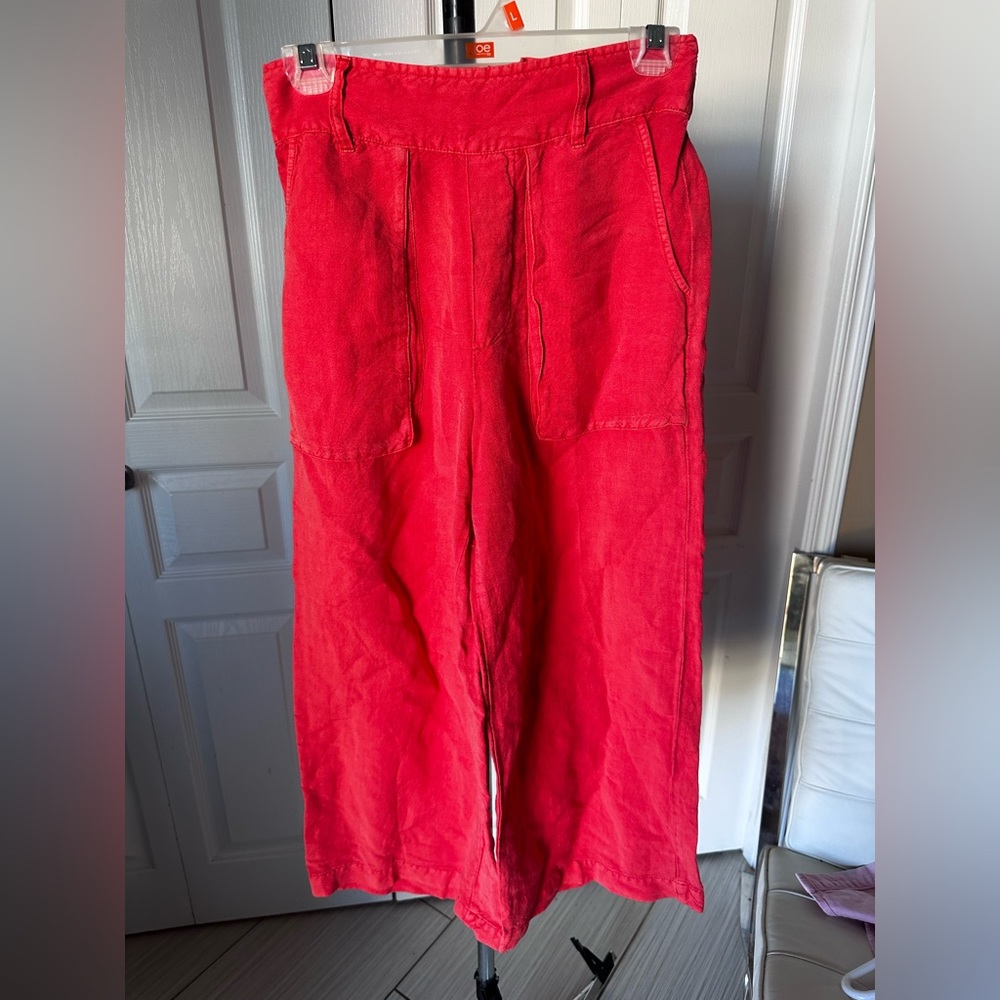Young Fabulous and Broke cropped linen Easton pants